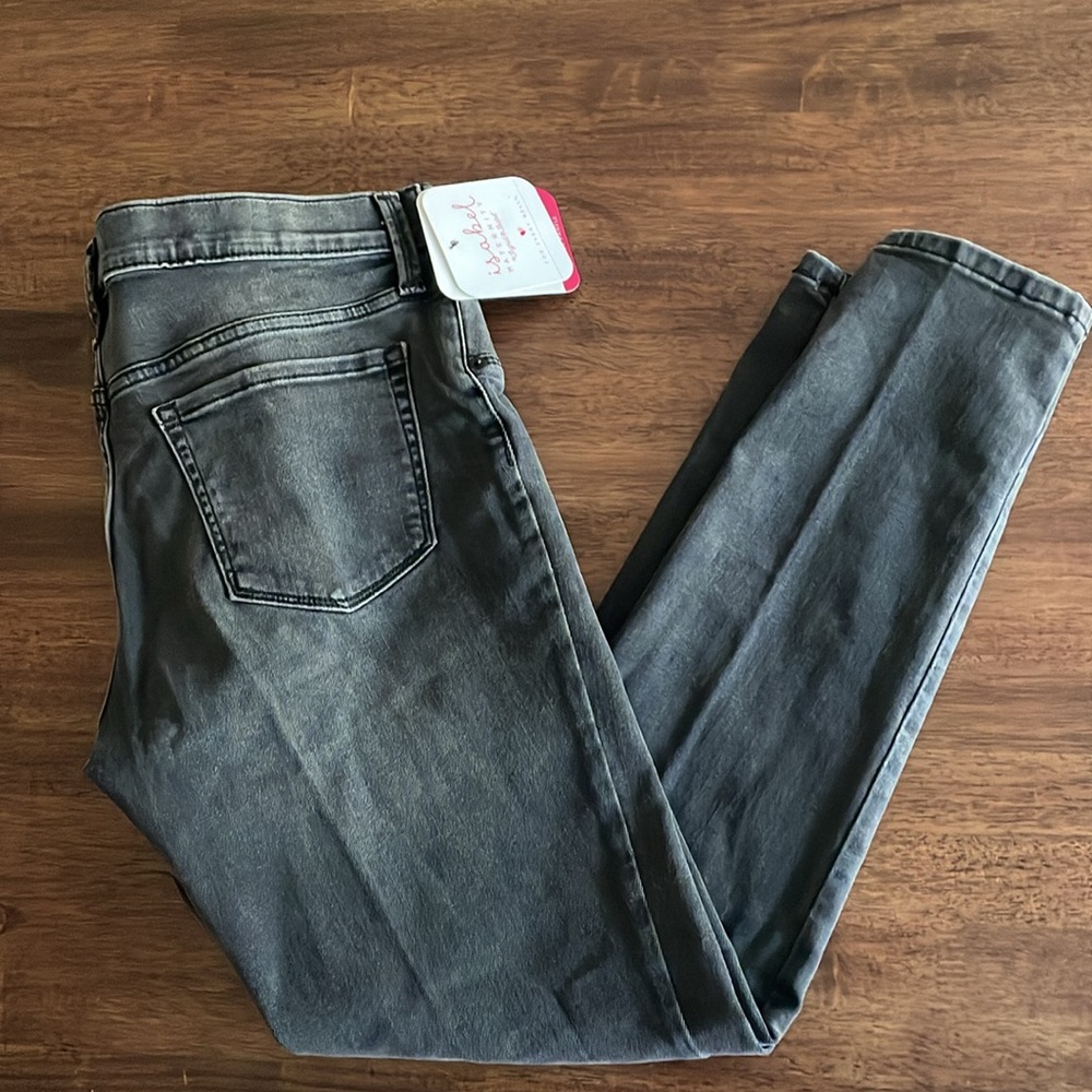 Isabel charcoal power stretch skinny maternity jeans